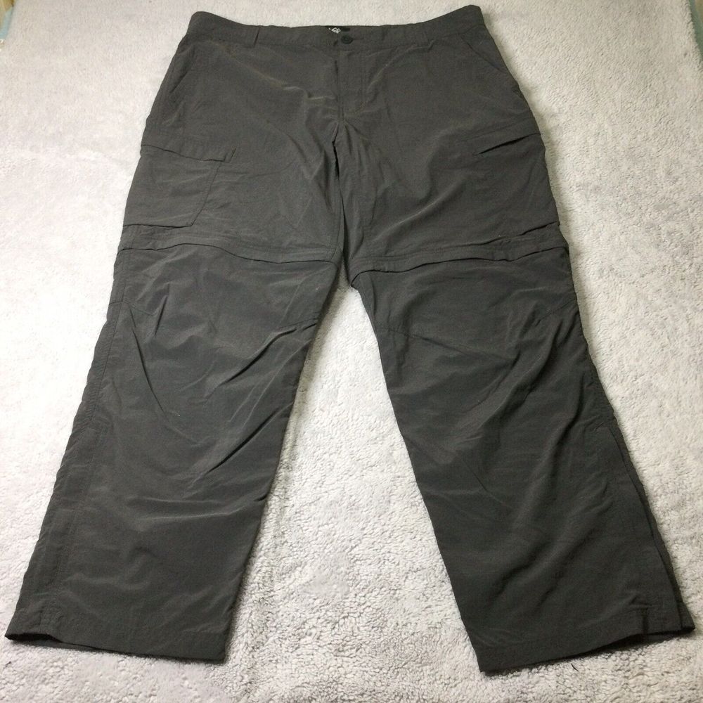 REI Mens Green Outdoor Hiking Nylon Convertible Cargo Pants‎ Size 42X32 Relaxed